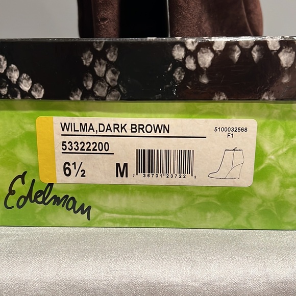 Sam Edelman Wilma Dark‎ Brown Suede Leather Wedge Bootie. Size 6.5 - Picture 7 of 9